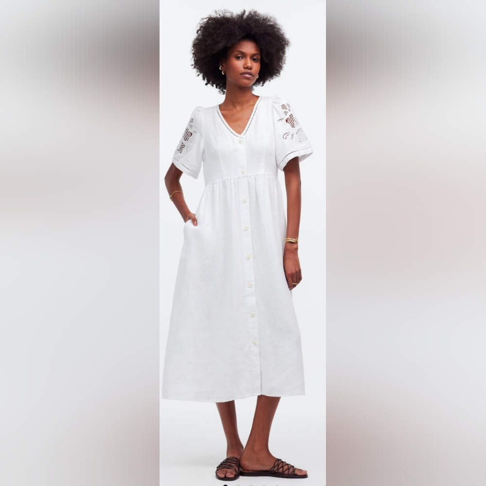 Madewell White Midi Dress